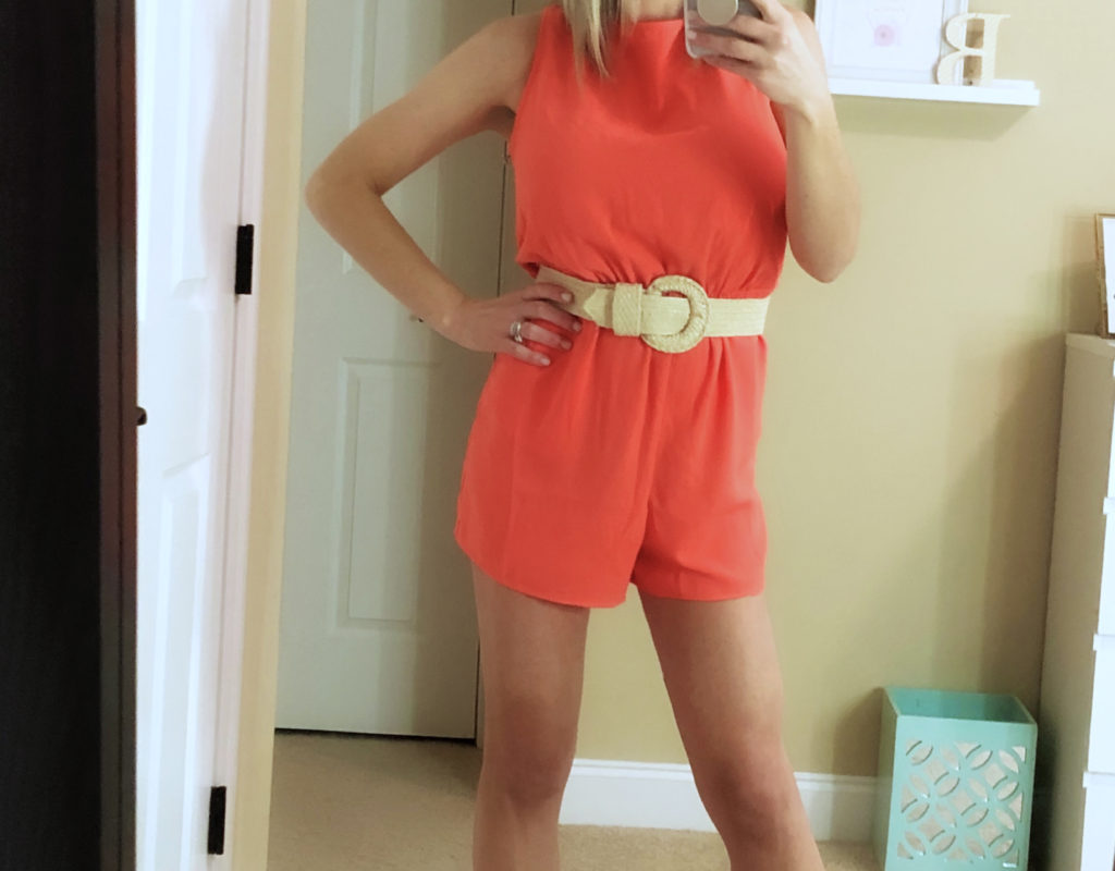 Coral Romper Target | Blush With Liz